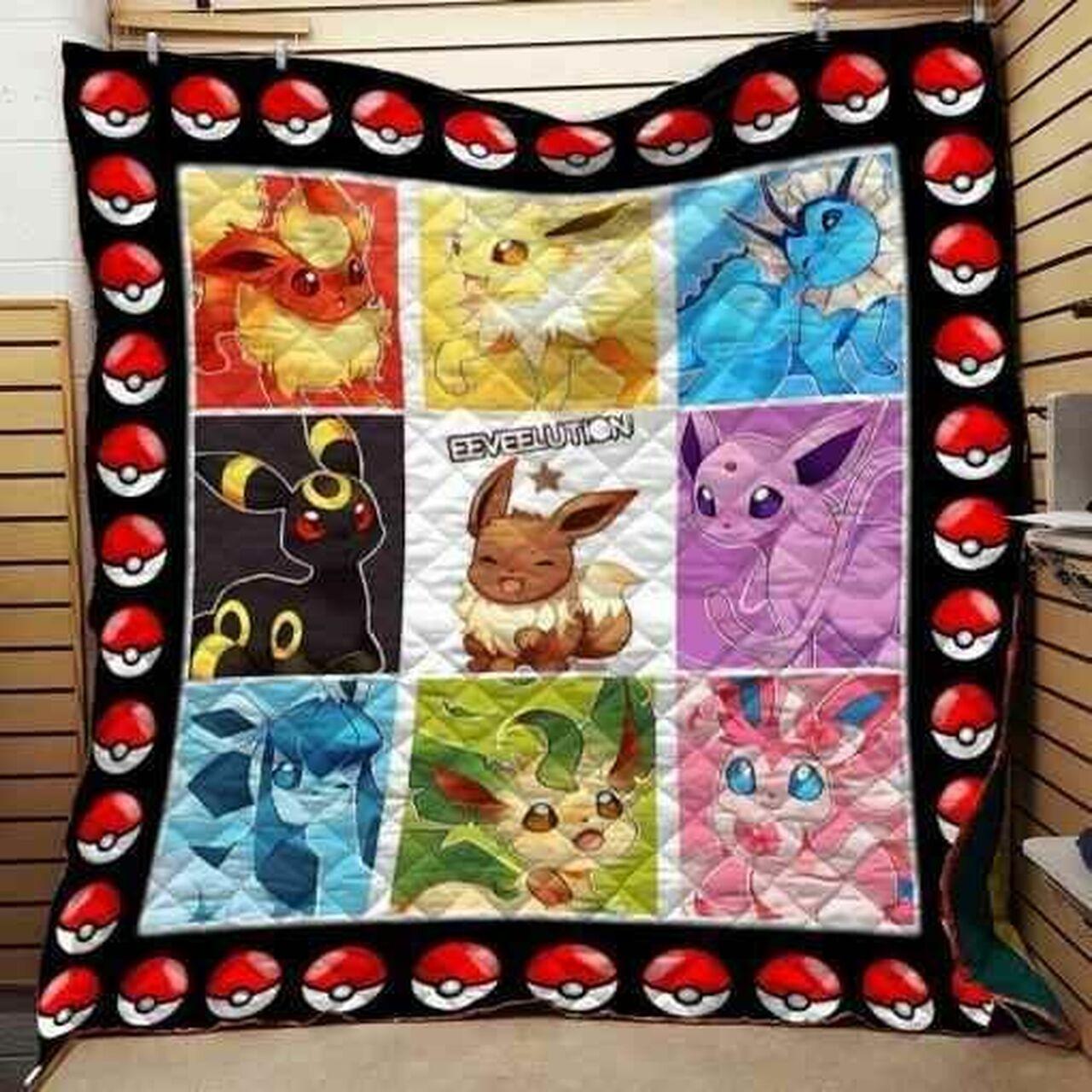 Pokemon Eevee Evolution For Blanket Th0907 Quilt