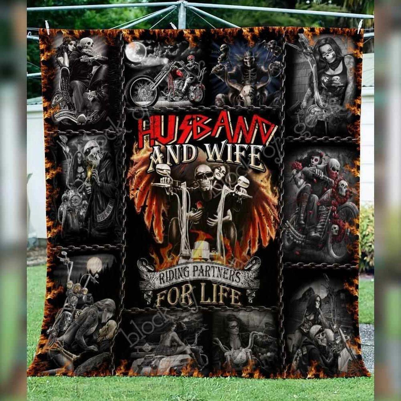 Husband And Wife Riding Part For Life Blanket Kc1507 Quilt