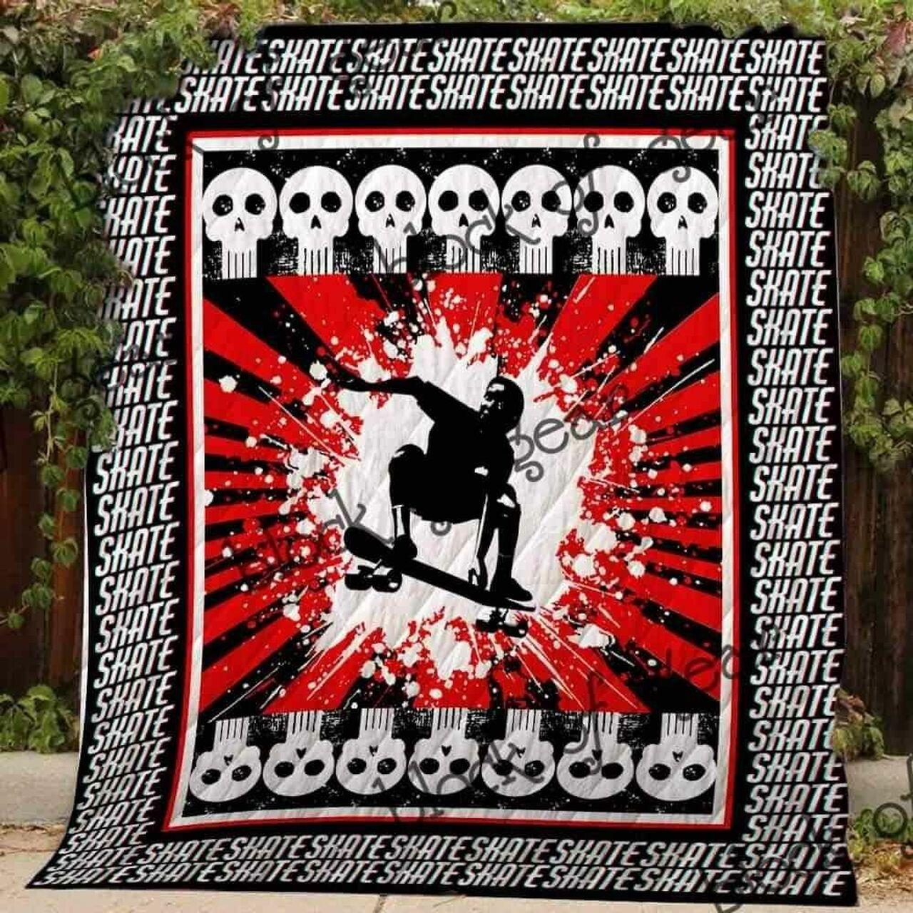 Skate Hard Or Go Home Blanket Kc1807 Quilt