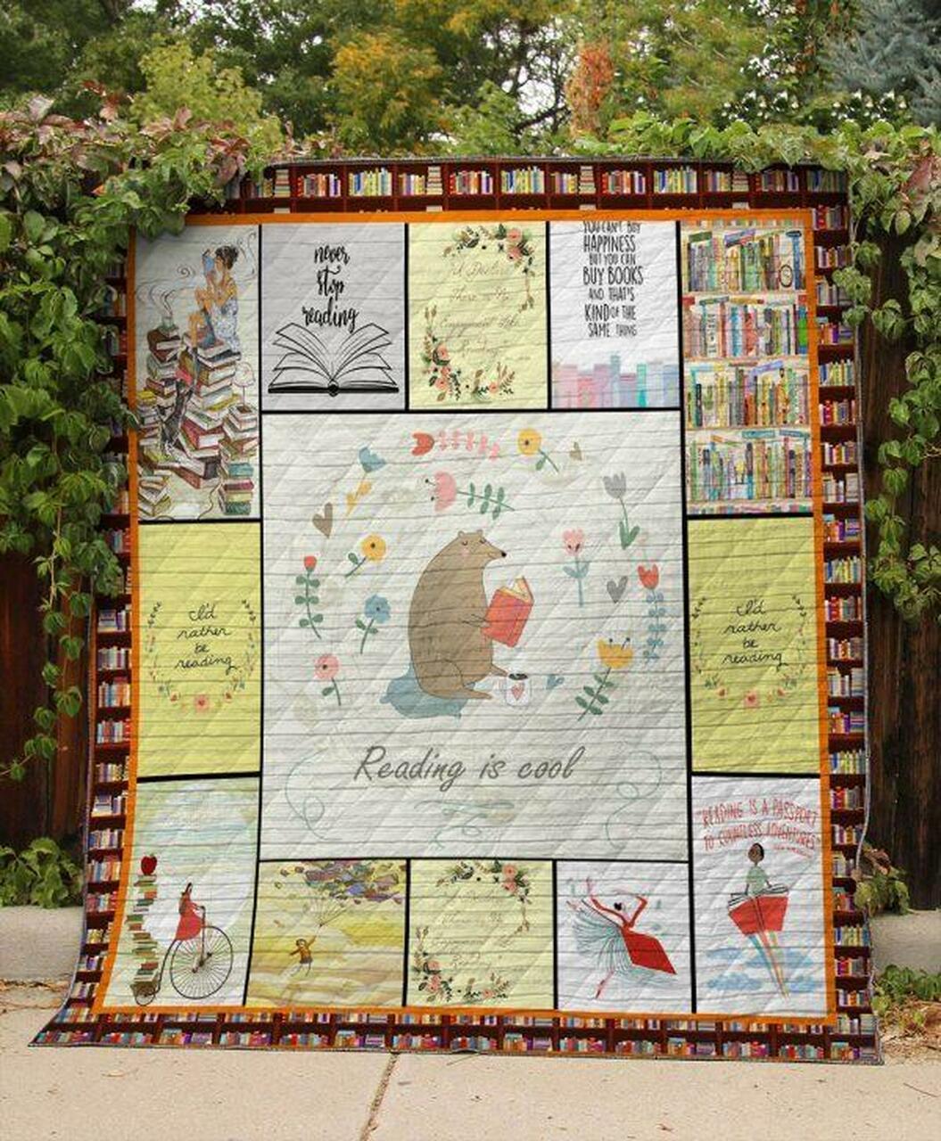 Readin Cool Reading Quilt Blanket Quilt
