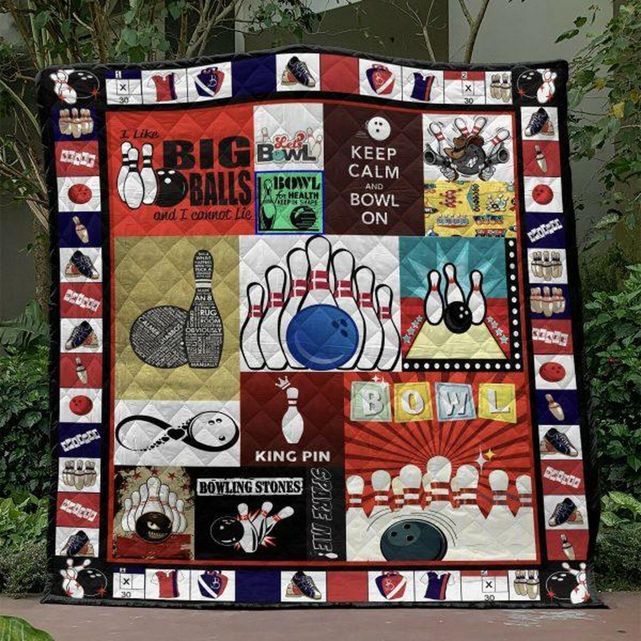 Keep Calm And Bowl On Quilt Blanket Vh09 Quilt