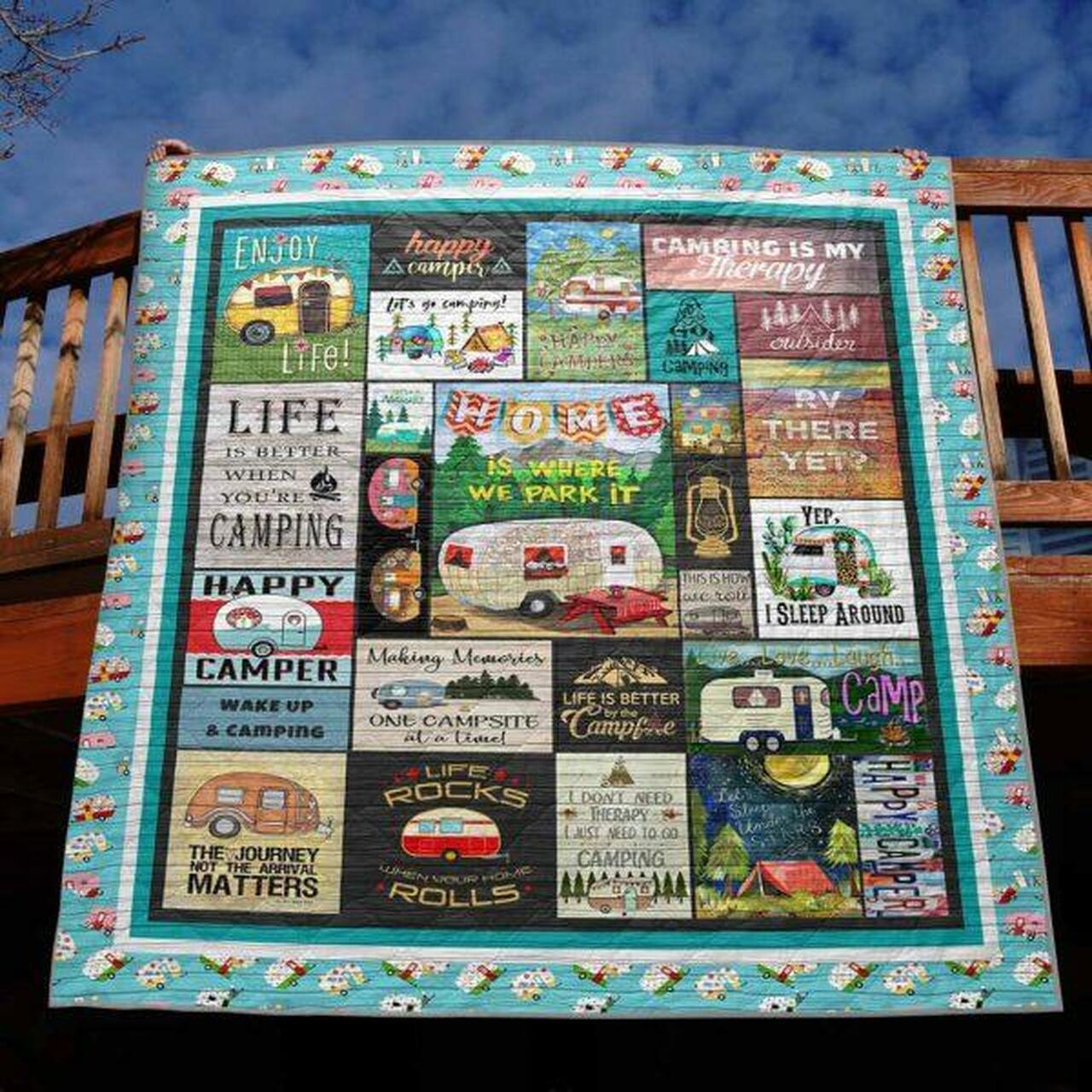 Hom Where We Park It Quilt Blanket Th19 Quilt