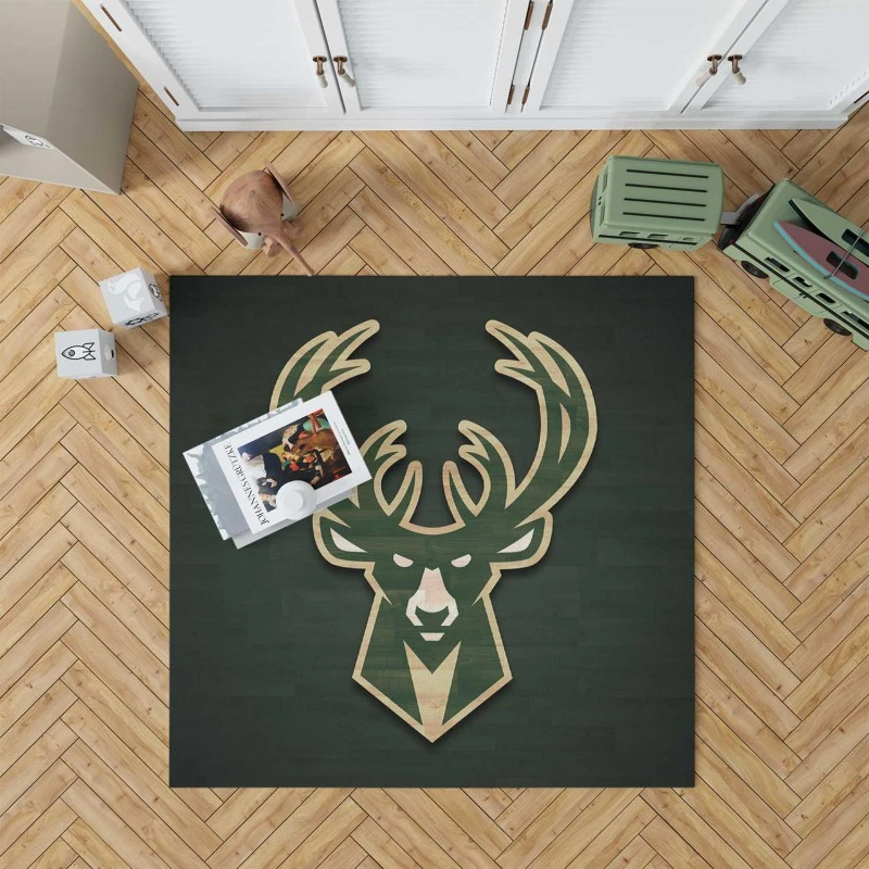 Exciting Nba Basketball Team Milwaukee Bucks Rug