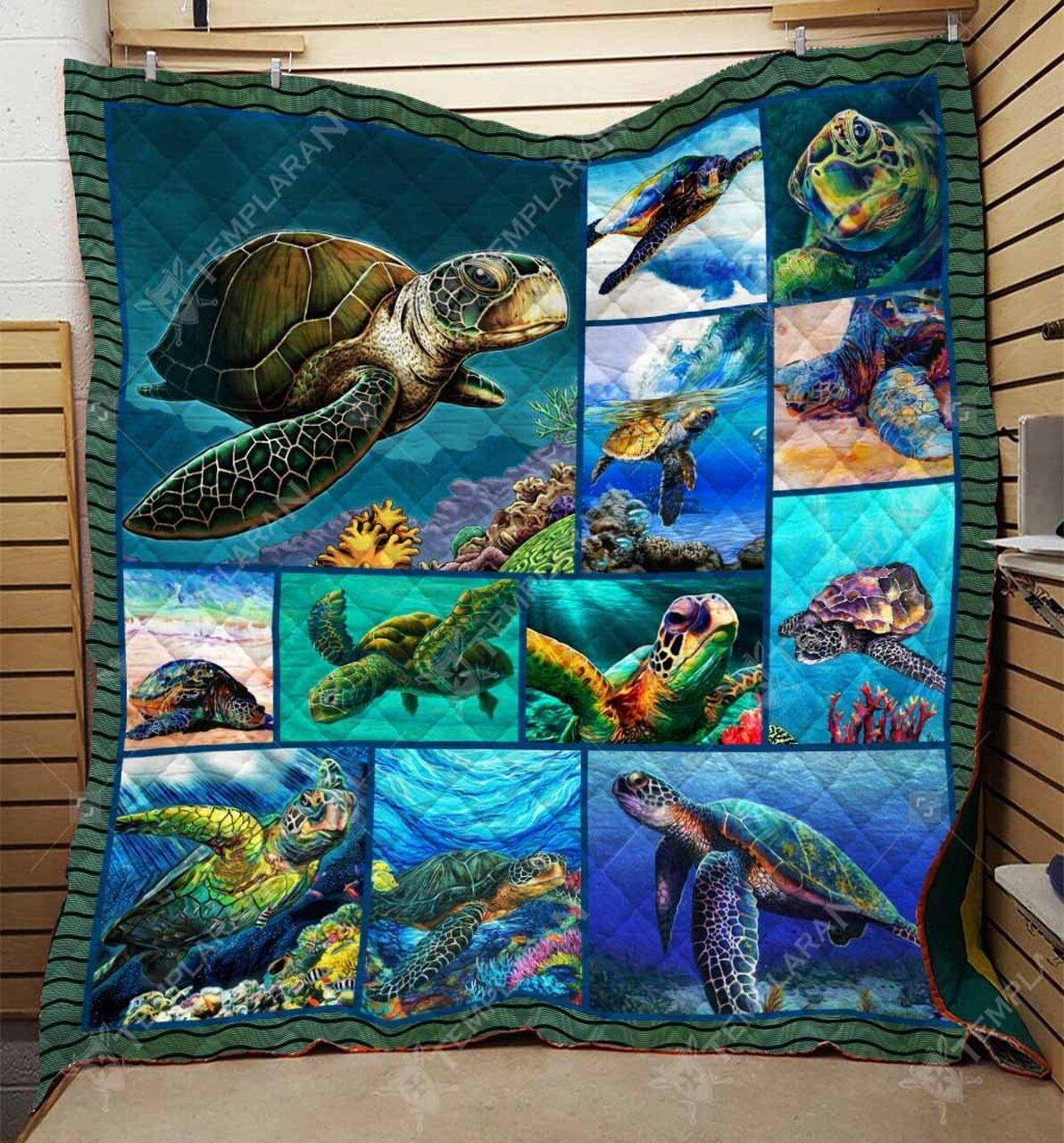 Turtle Blanket 3D Printing Hqd-Qdt00009 Quilt