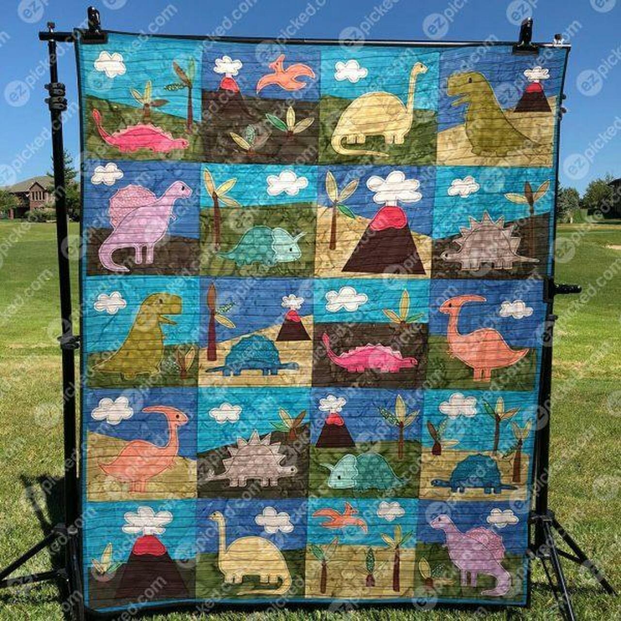 Dino World Quilt Blanket No96 Quilt