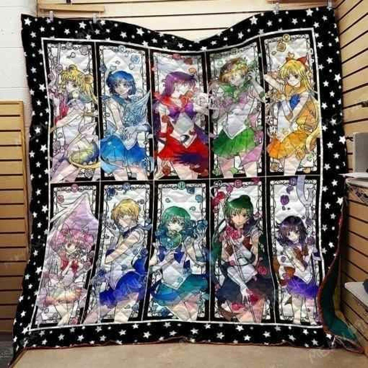 Sailor Moai Star Border Blanket Th0907 Quilt