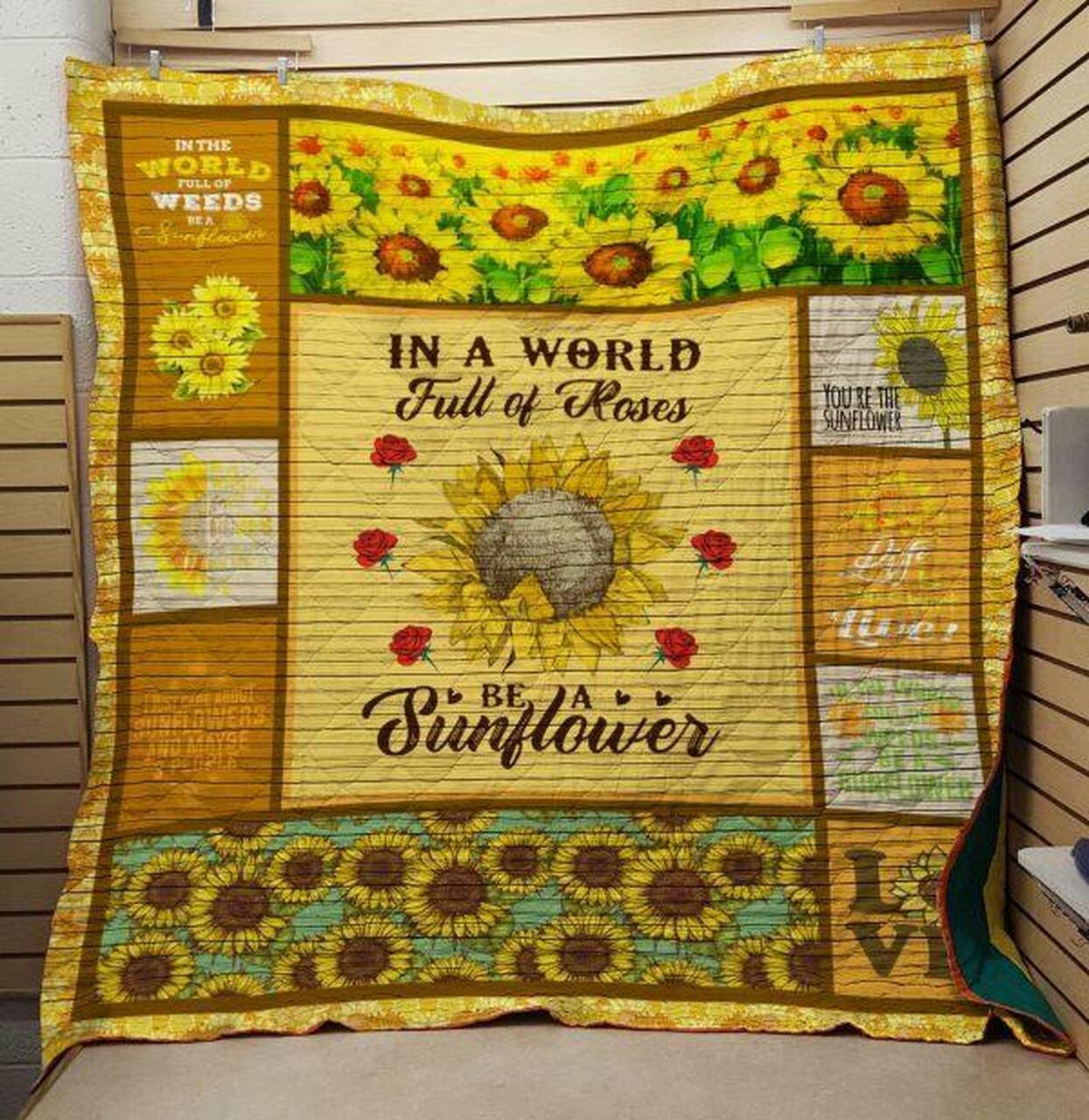 In A World Full Ofunflower Quilt Blanket Quilt