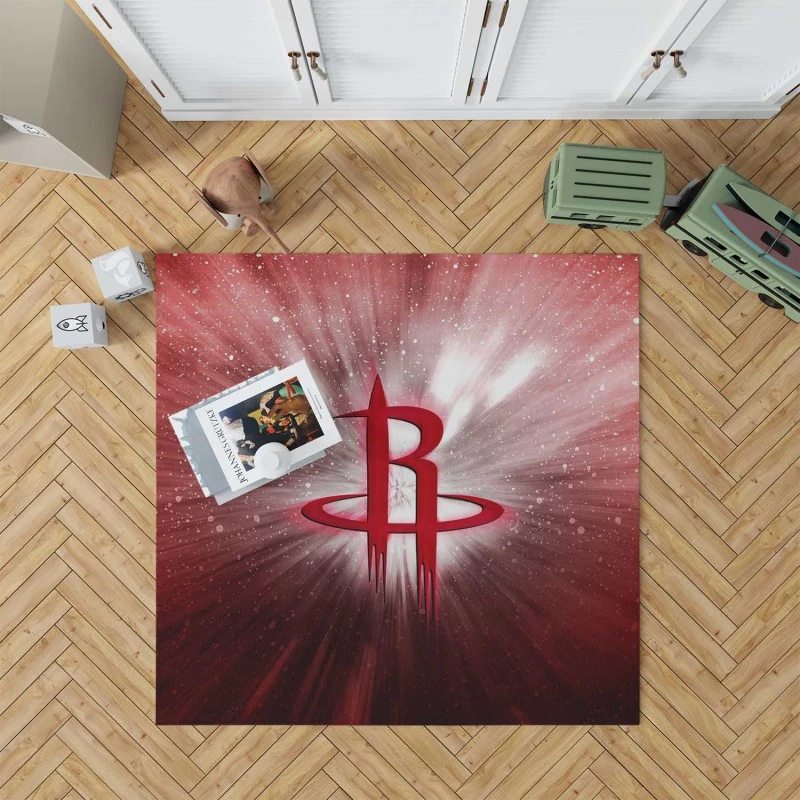Houston Rockets Famous Nba Basketball Club Logo Rug