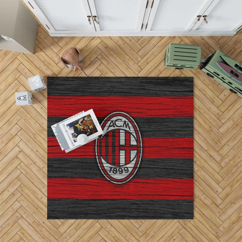Excellent Football Club In Italy Ac Milan Rug