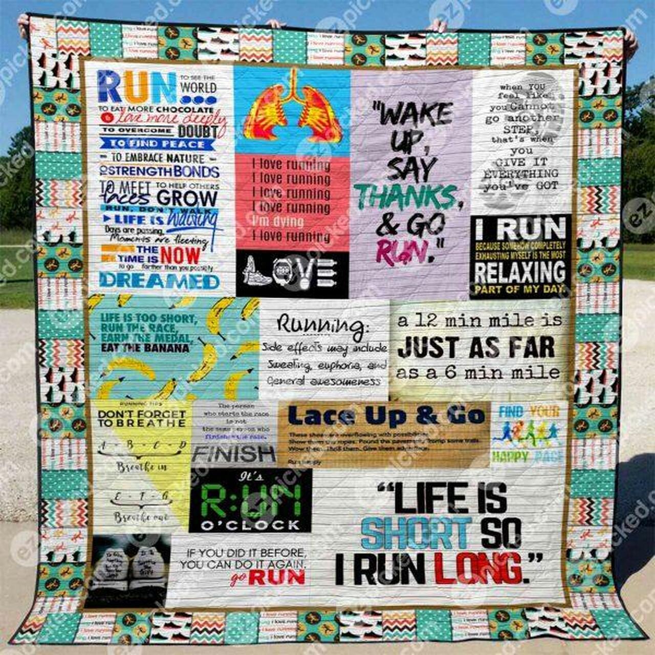 Lif Shoo I Run Long Quilt Blanket Ypm0 Quilt