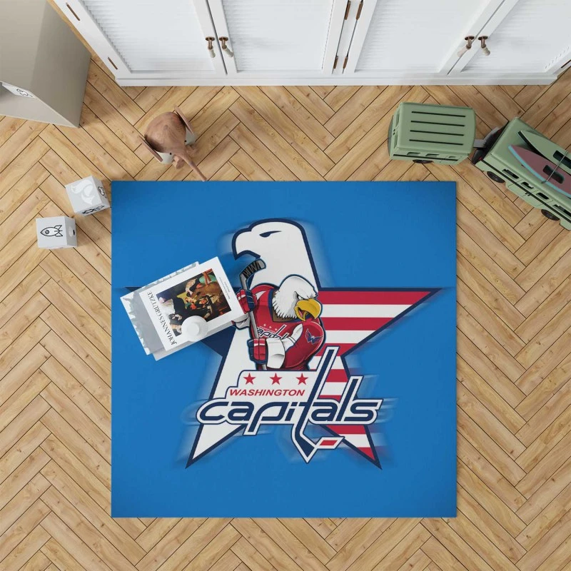 Popular American Hockey Team Washington Capitals Rug