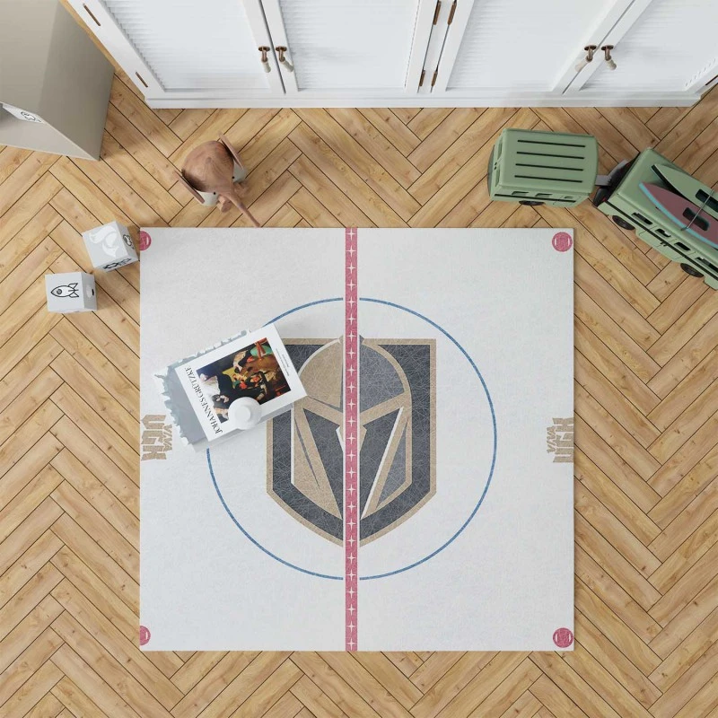 Popular Nhl Team Vegas Golden Knights Rug