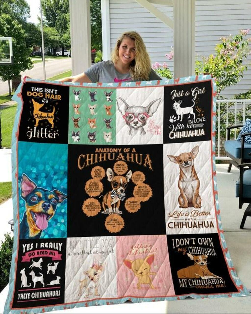Dog Chihuahua Quilt Blanket Beeqt5055 Quilt