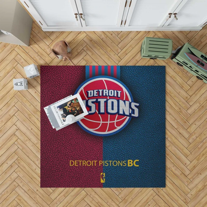 Detroit Pistons Energetic Nba Basketball Club Rug