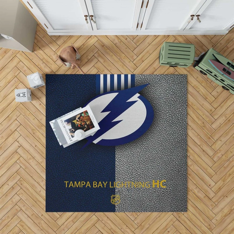 Popular Nhl Hockey Club Tampa Bay Lightning Rug