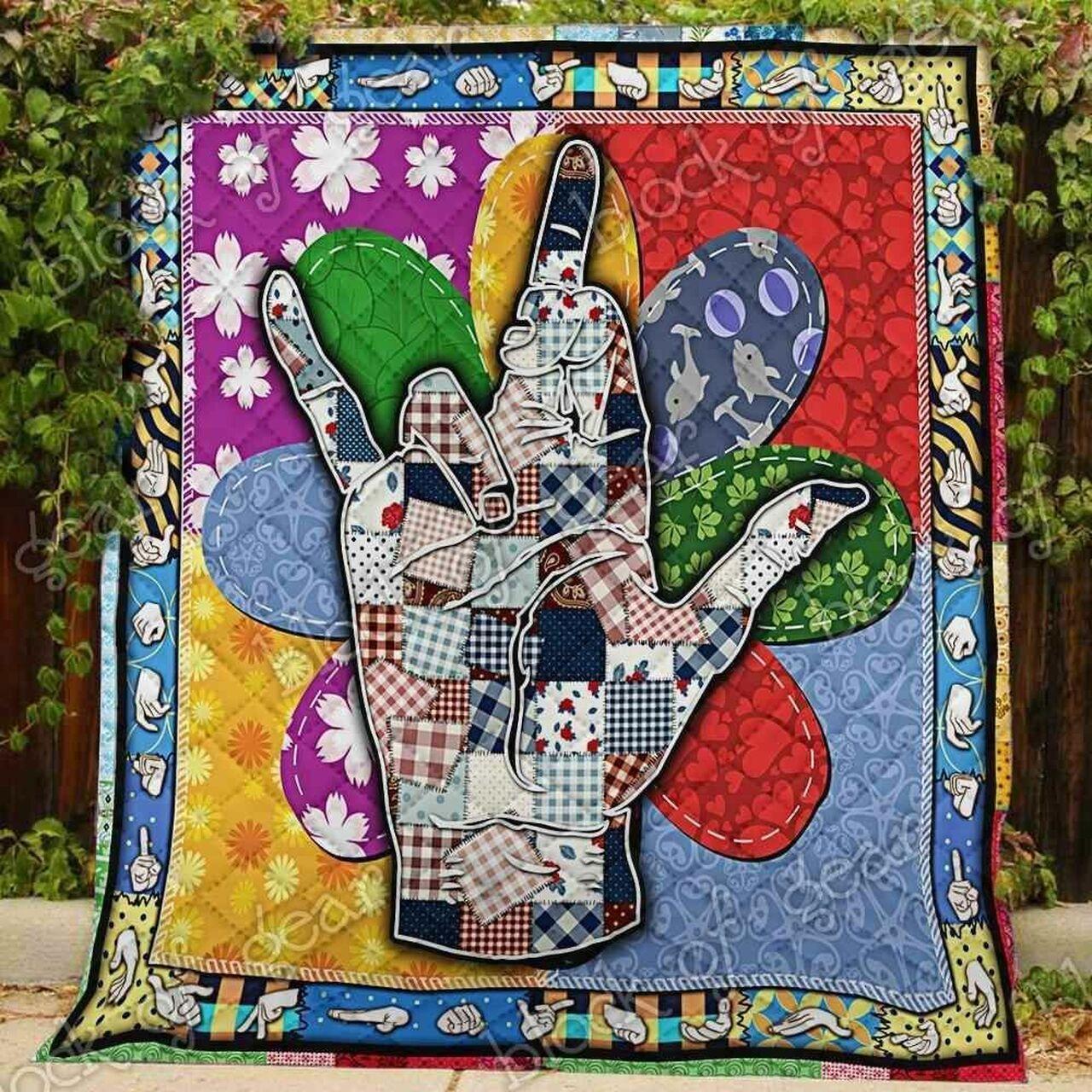 I Love Yign Language Pride Blanket Kc1507 Quilt