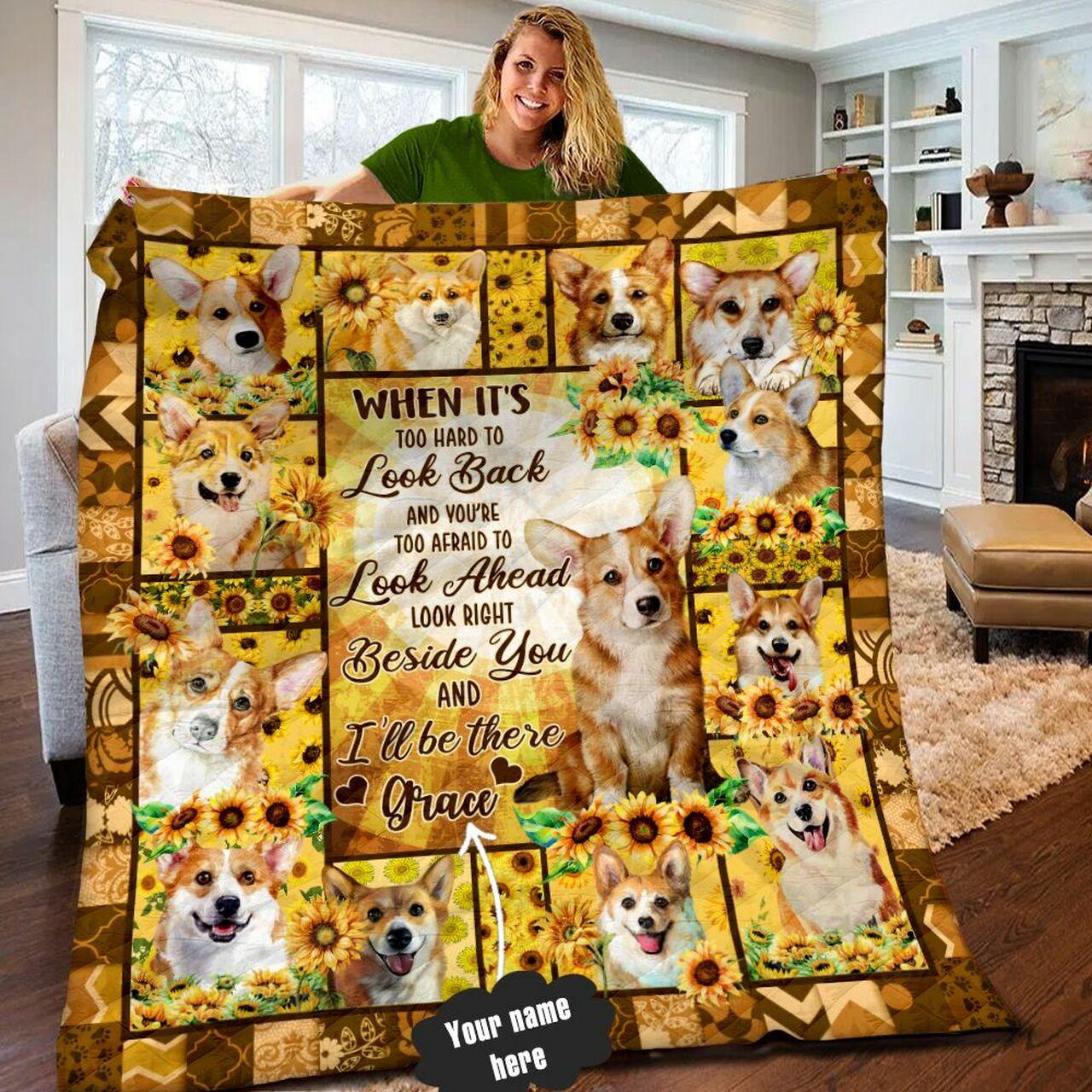 Corgi onalized Quilt Blanket Lml040606Dt