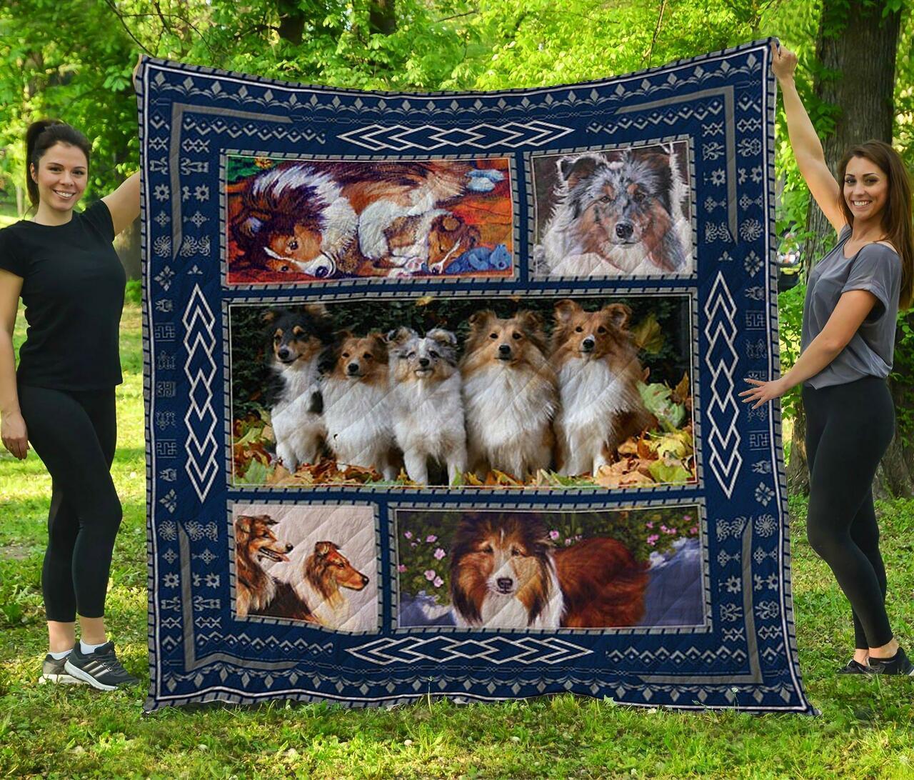 Thq0711hetlaheepdog Quilt Blanket Quilt