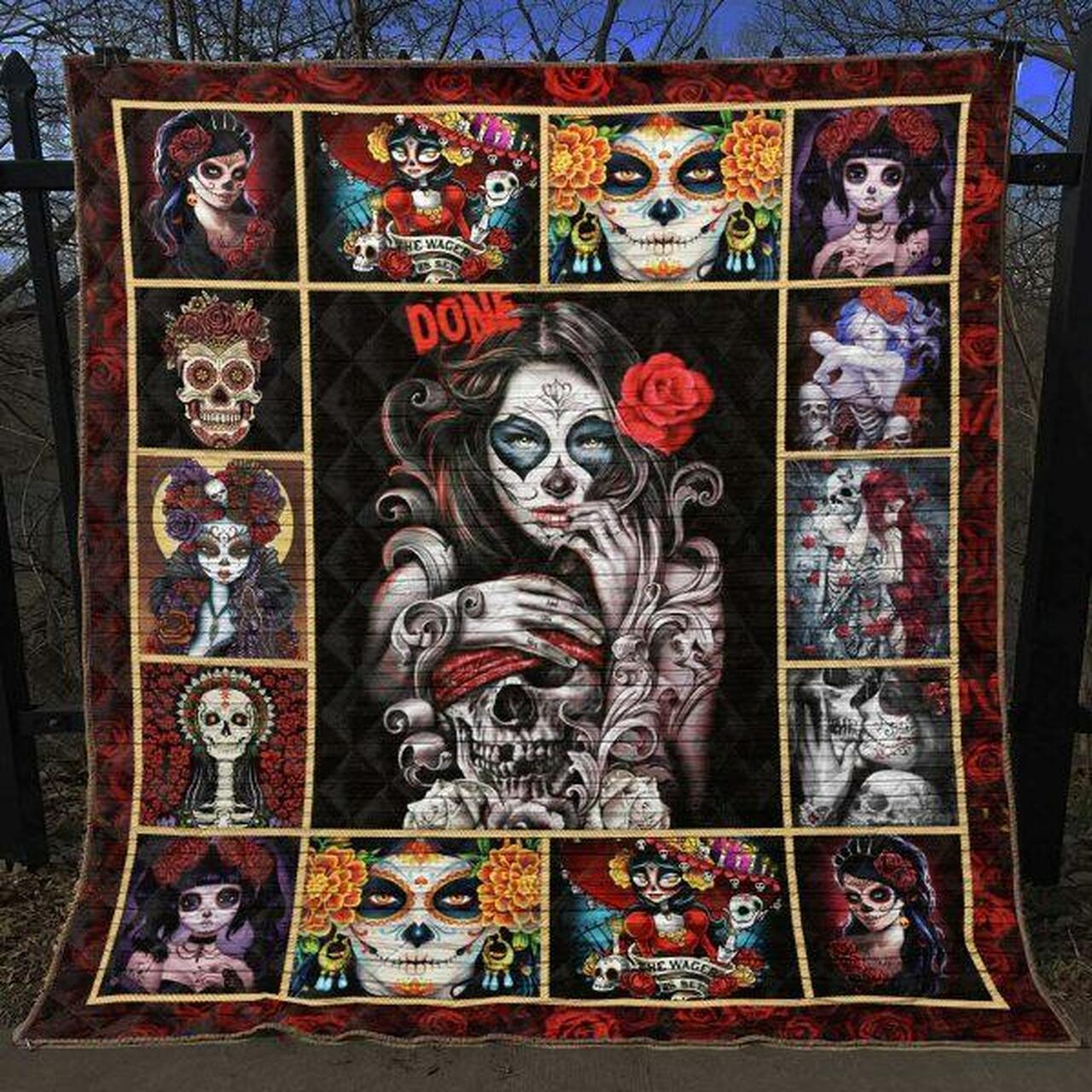 Skull Quilt Blanket Ver 83 Quilt