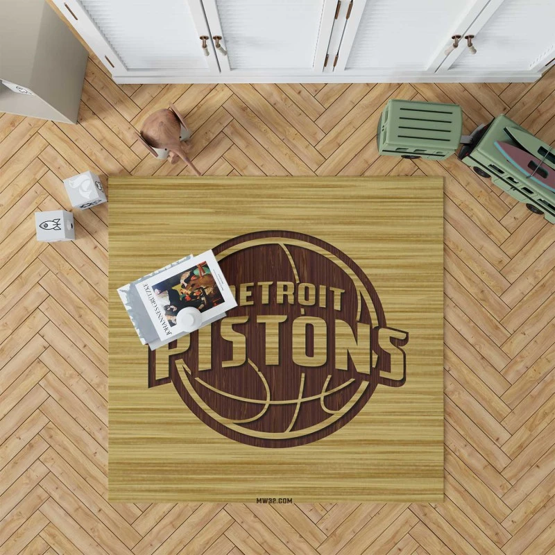 Professional Nba Basketball Club Detroit Pistons Rug