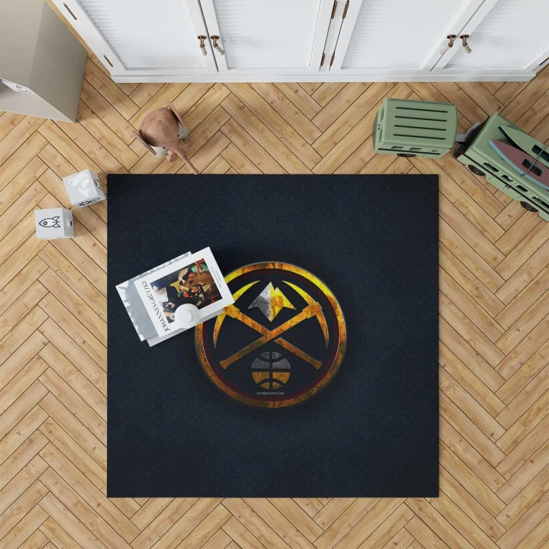 Denver Nuggets Powerful Nba Team Logo Rug