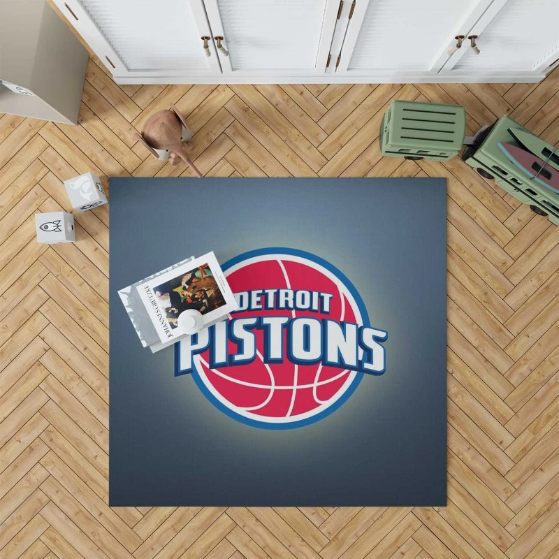 Popular Nba Basketball Team Detroit Pistons Rug