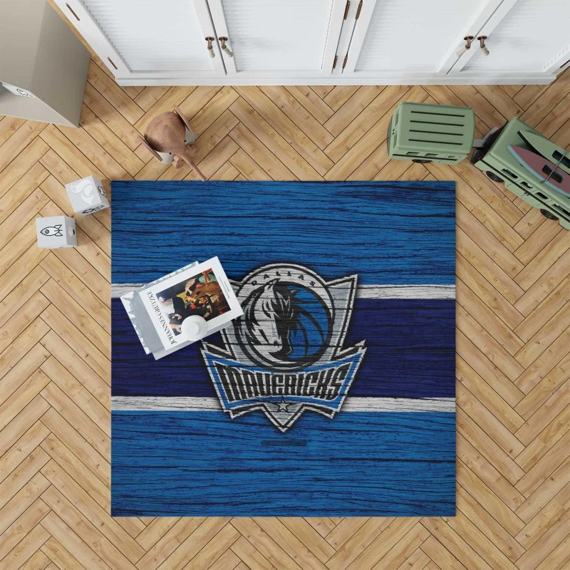 Dallas Mavericks Nba Basketball Team Logo Rug