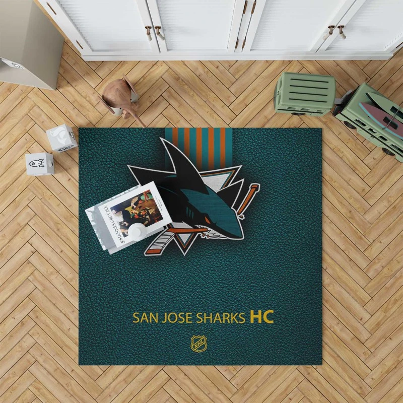 San Jose Sharks Nhl Hockey Club Rug