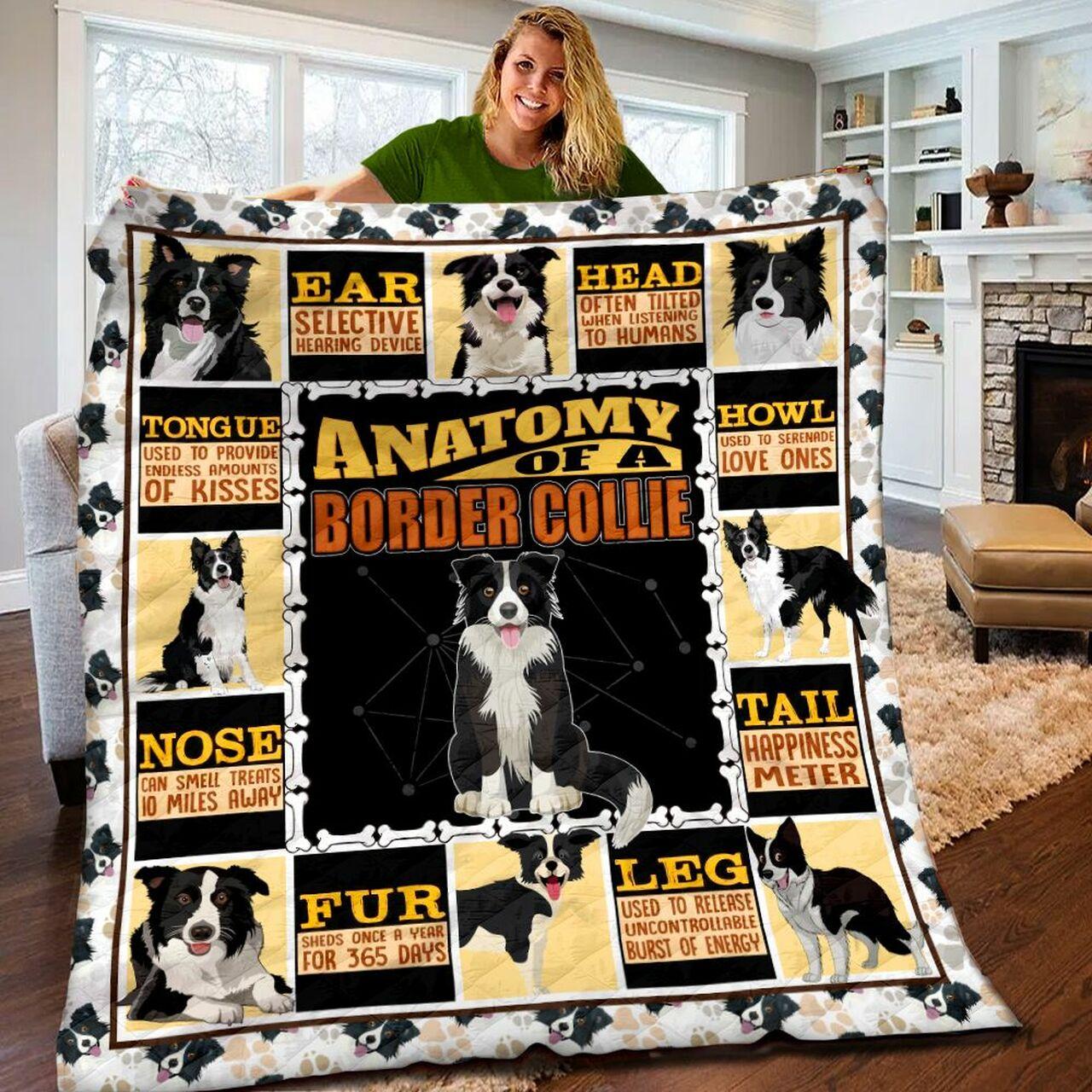 Border Collie Quilt Blanket Bbb170232Dt