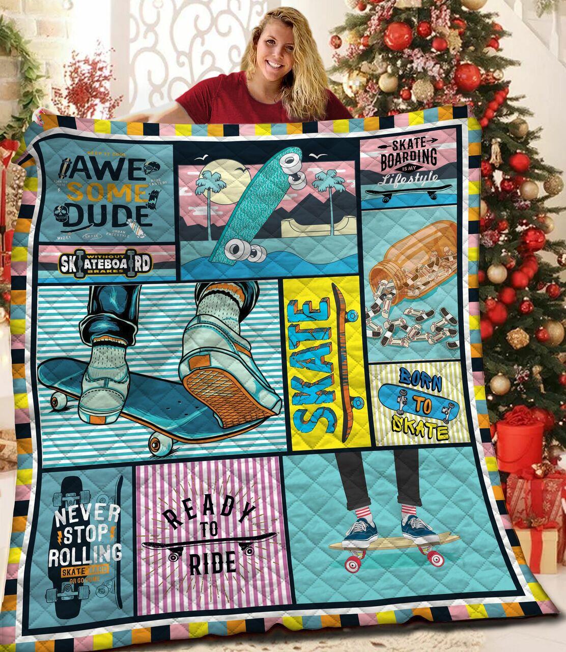 Skating Quilt Blanket Bbb020118Mh