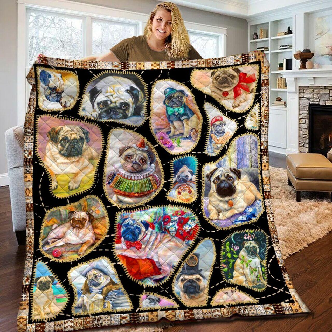 Pug Quilt Blanket Bbb200205Nb