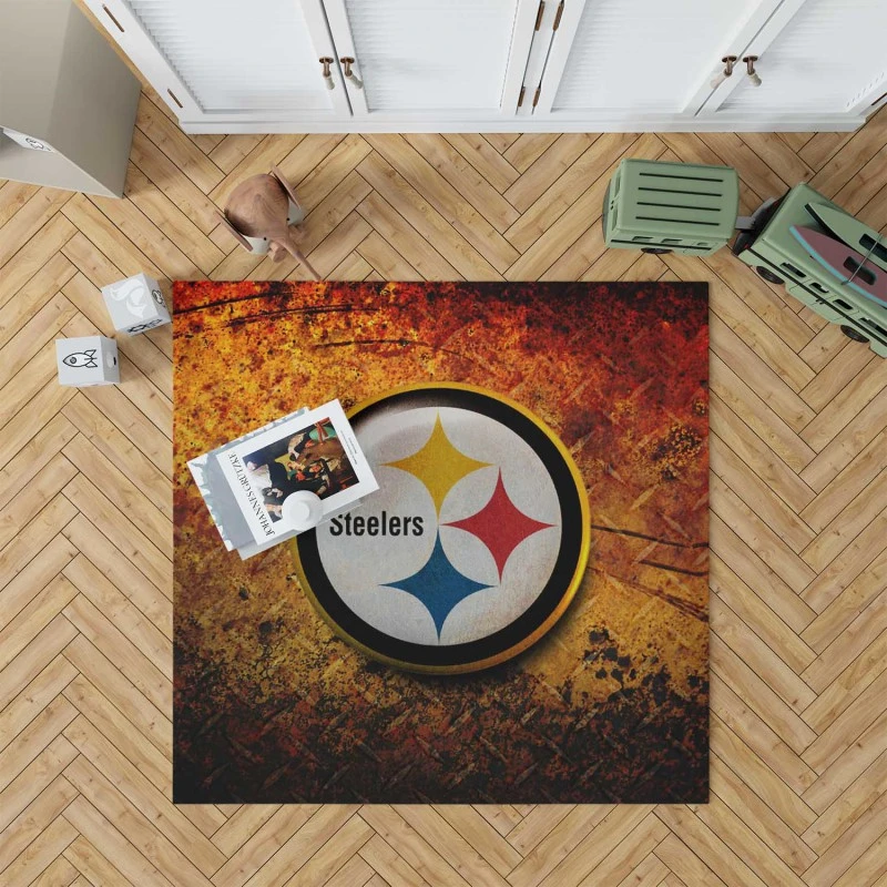 Spirited Nfl Team Pittsburgh Steelers Rug