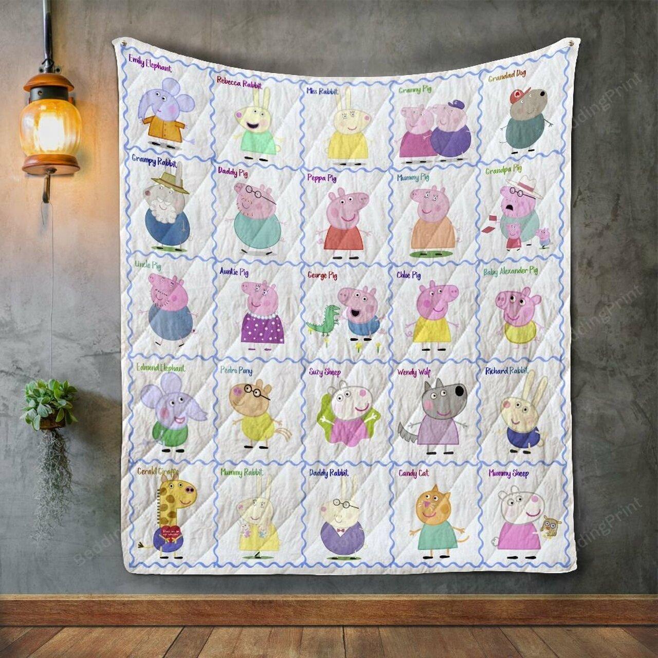 Peppa Pig Quilt Blanket Greattomized Blanket G For Birthday C Thgiving