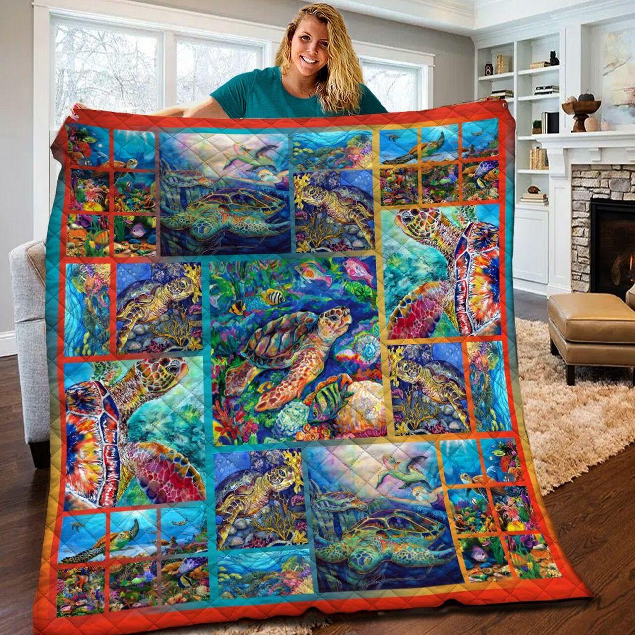 Turtle Quilt Blanket Bbb170m