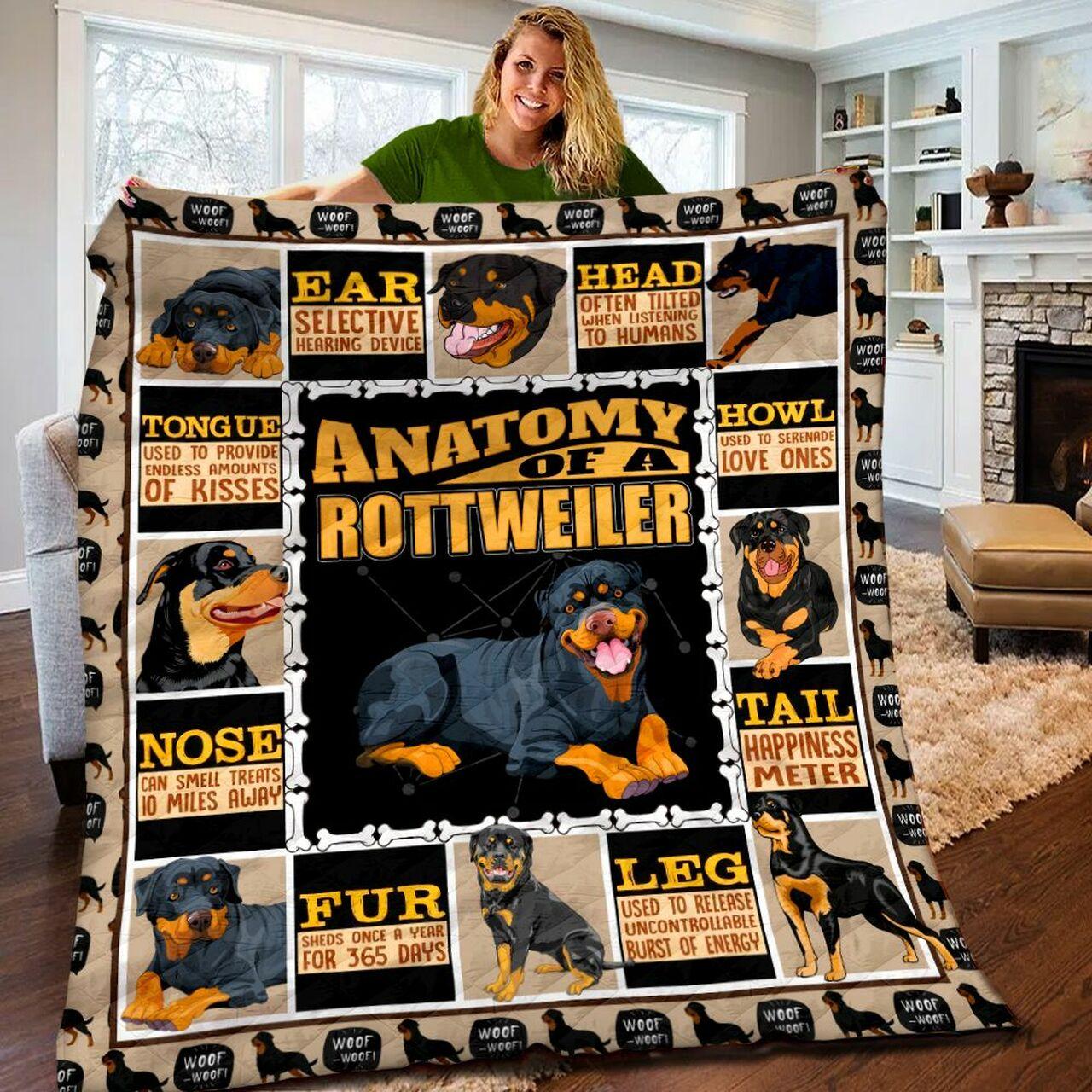 Rottweiler Quilt Blanket Bbb120231Dt