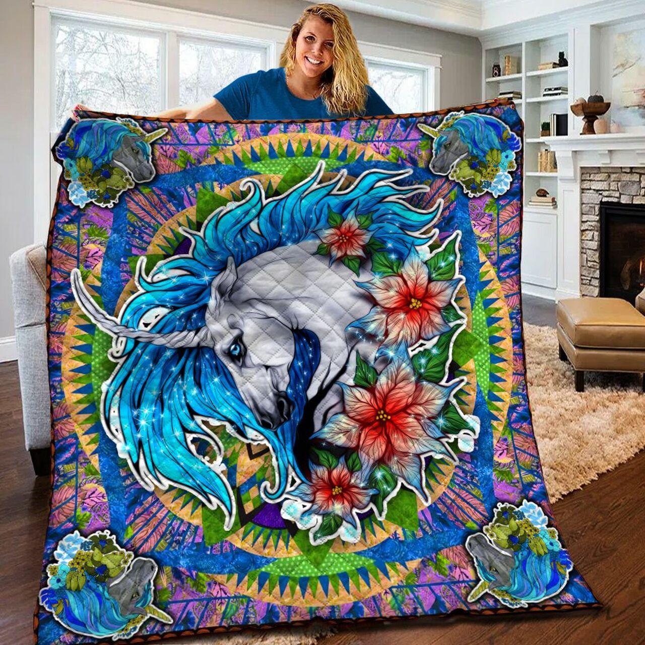 Unicorn Quilt Blanket Bbb050m