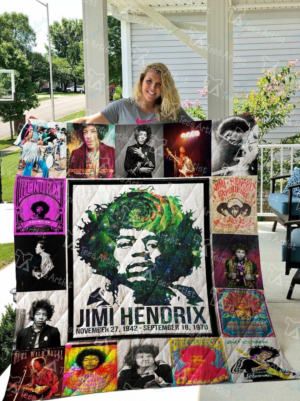 Jimi Hendrix Quilt Blanket 01017