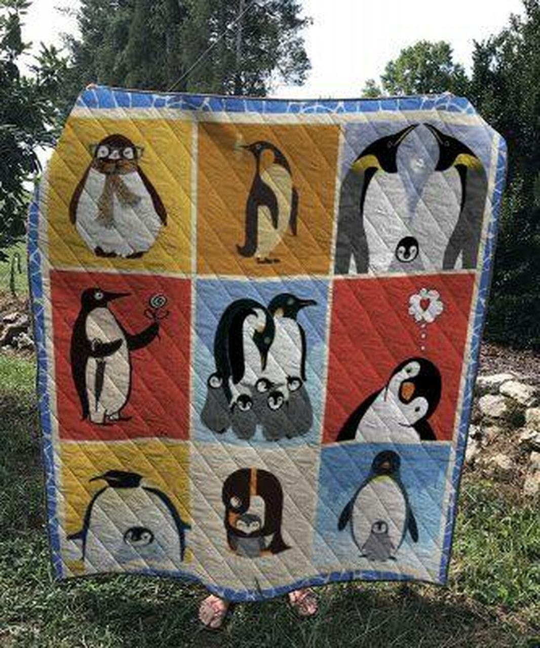 Family Penguin Quilt Blanket Quilt