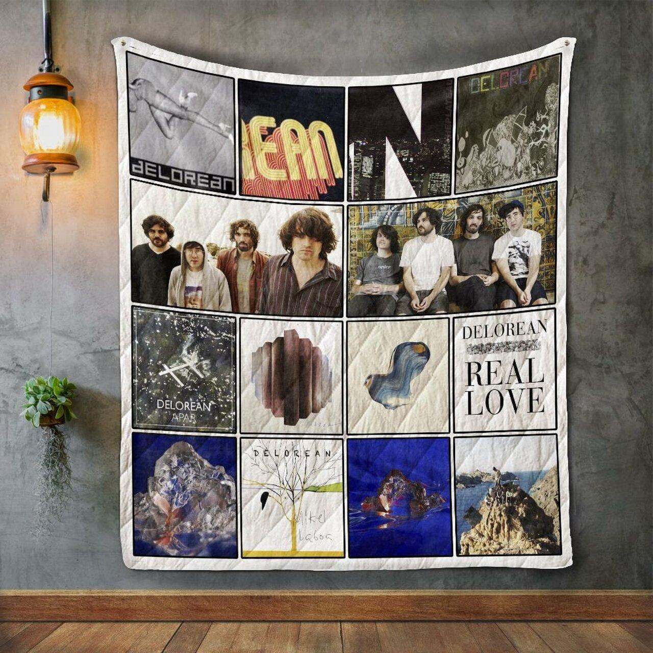 Delorean Album Co Quilt Blanket