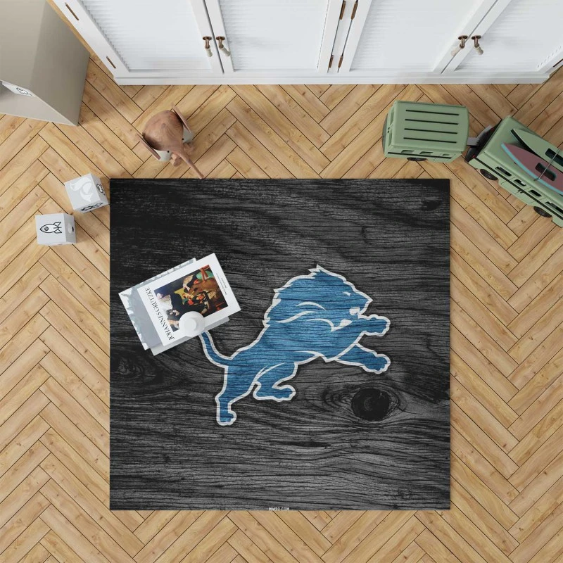 Popular Nfl American Football Team Detroit Lions Rug
