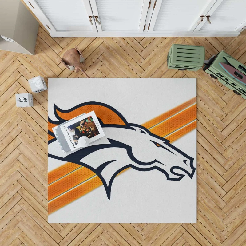 Denver Broncos Exciting Nfl Football Club Rug