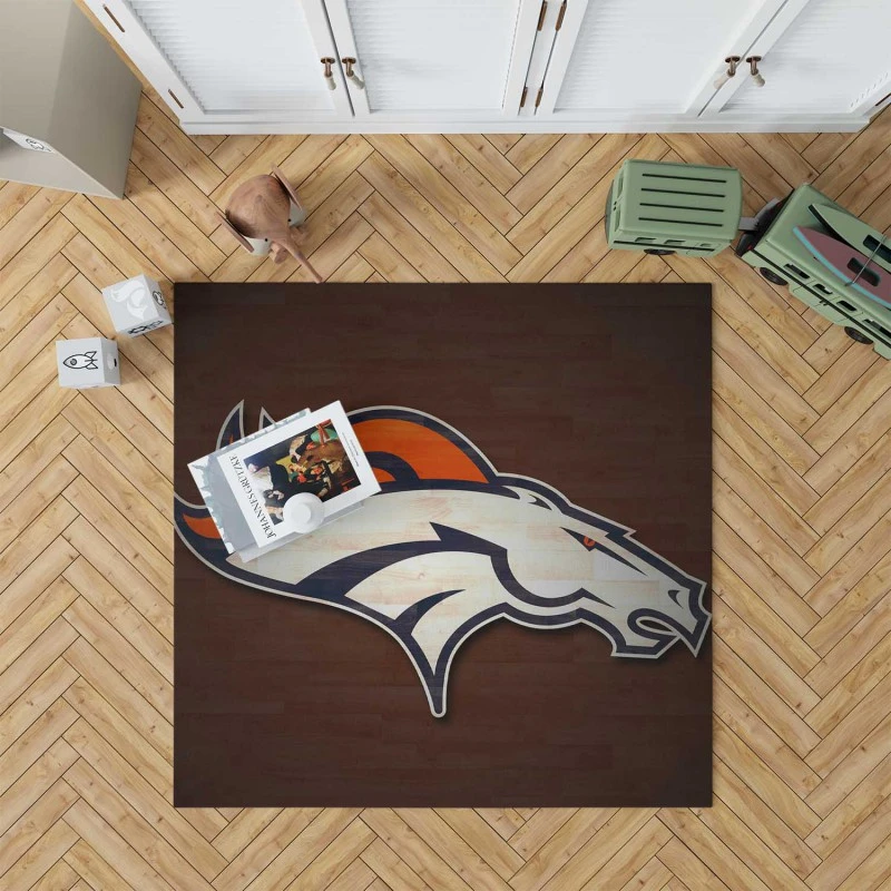 Denver Broncos Strong Nlf Football Club Rug
