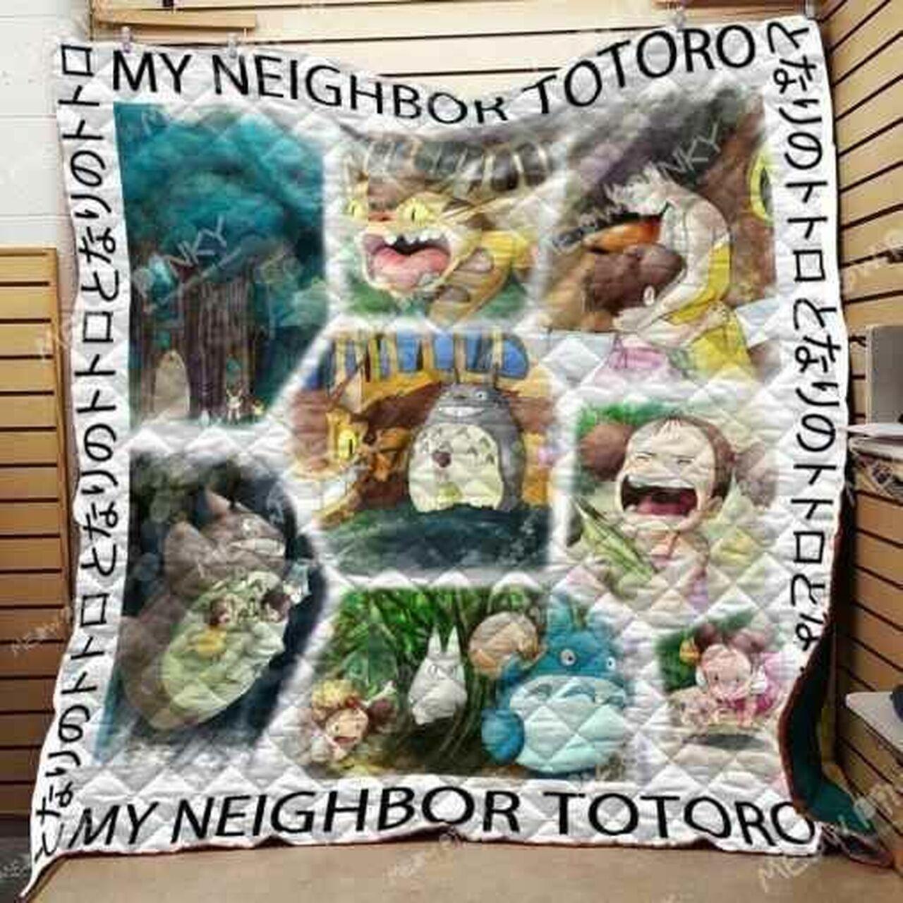 Ghibli Totoro Watercolor Blanket Th0907 Quilt