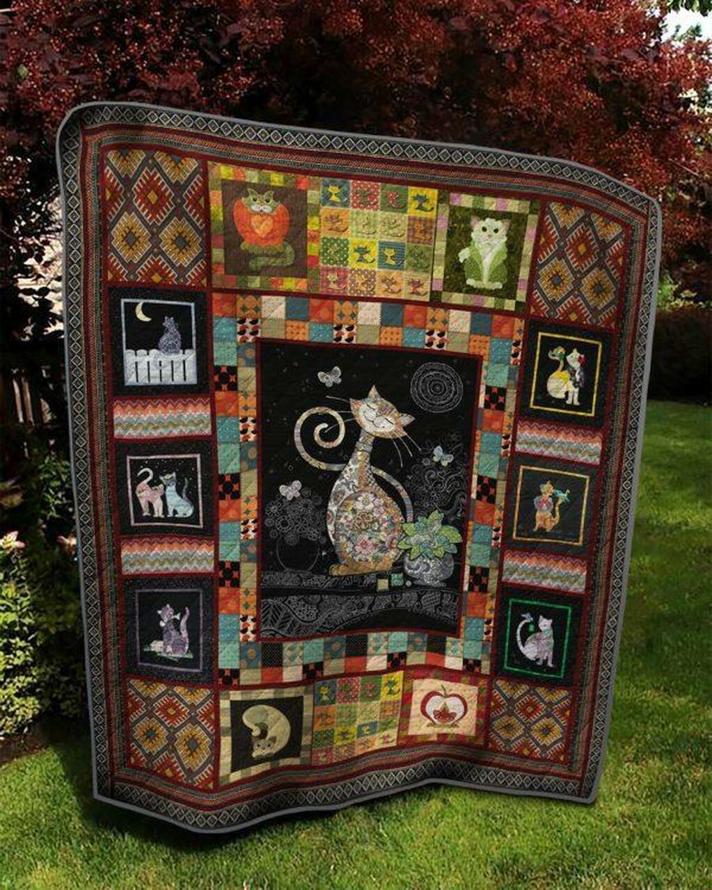 Dreaming Cat Quilt Blanket Quilt