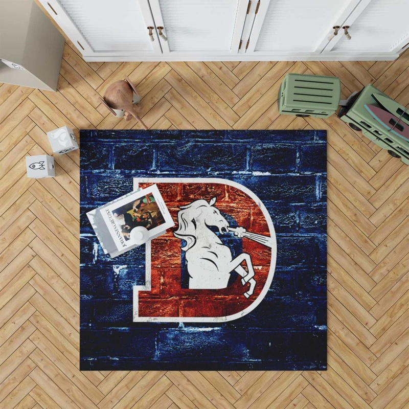 Denver Broncos Nfl Football Team Rug