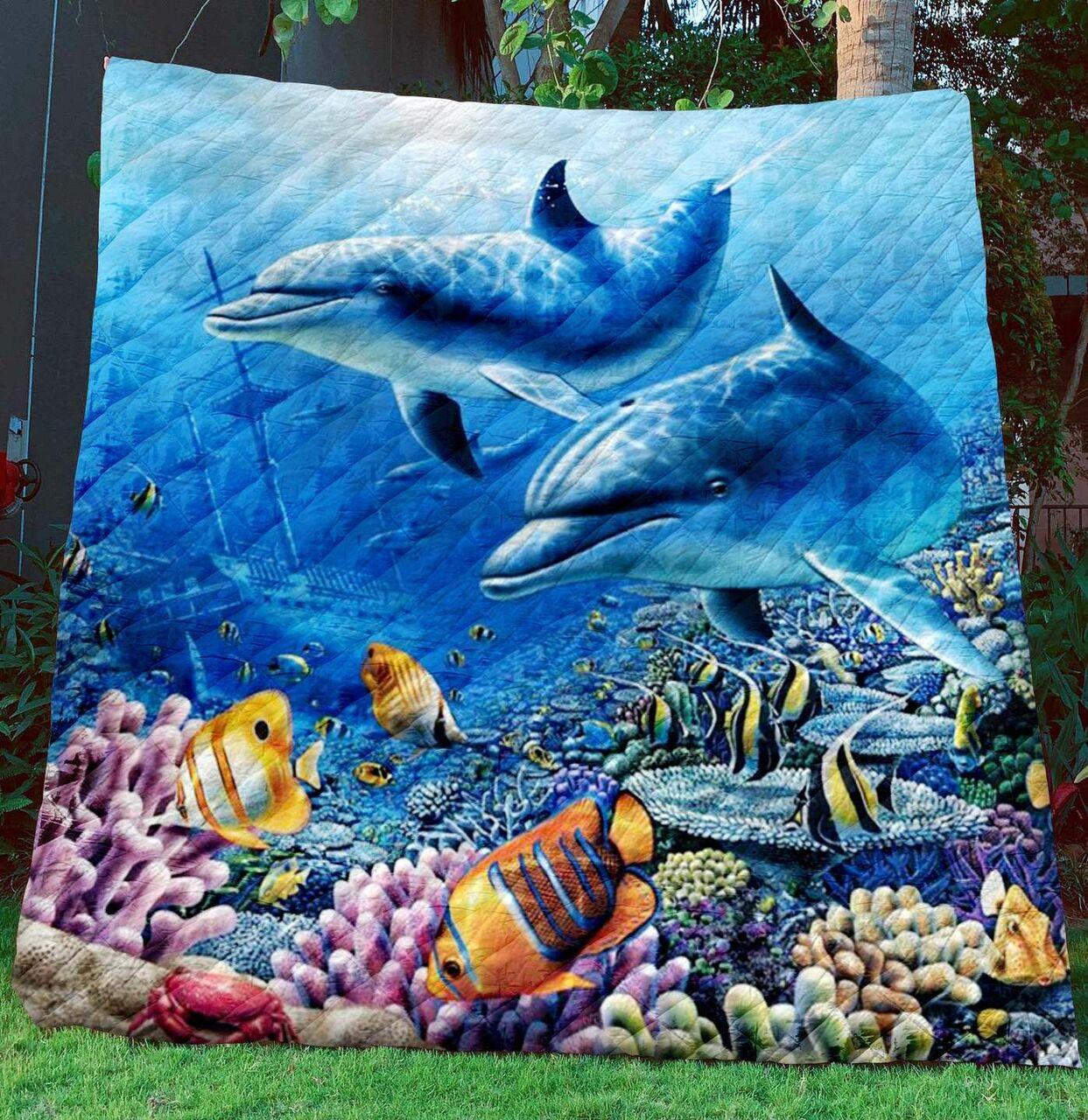 Dolphin Quilt Blanket Bbb041161Ph