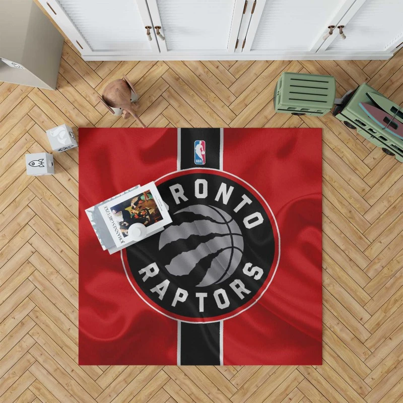 Spirited Nba Basketball Toronto Raptors Logo Rug