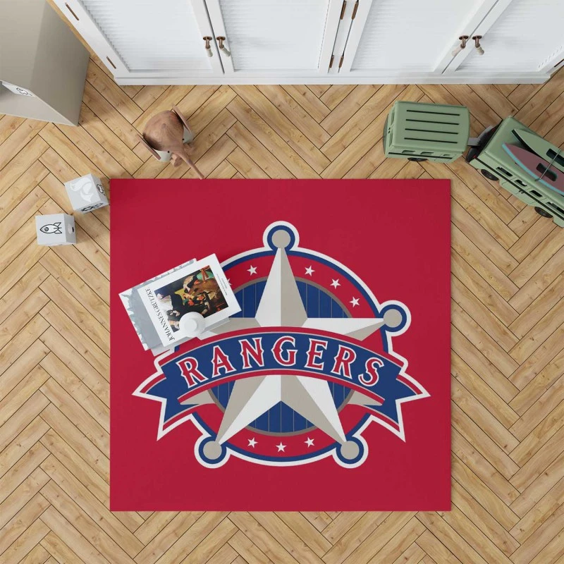 Powerful Mlb Team Texas Rangers Rug