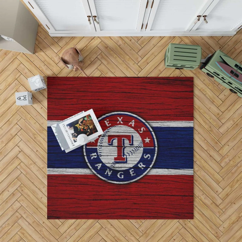 Texas Rangers American Mlb Baseball Rug