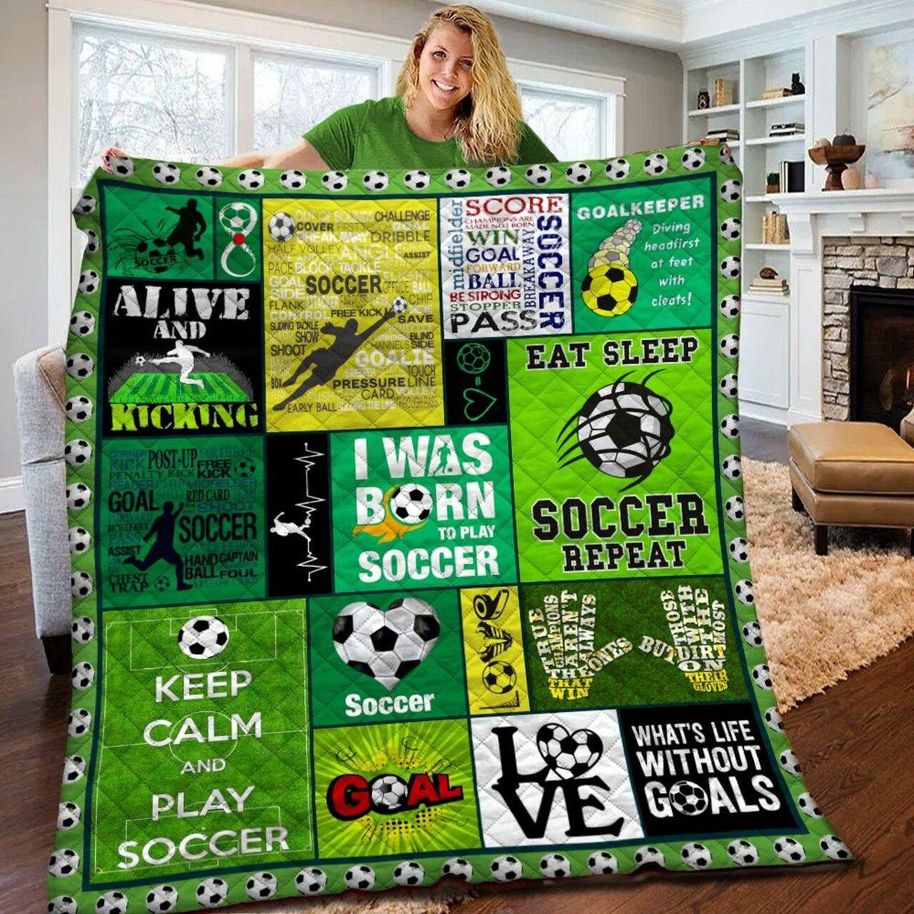 Soccer Quilt Blanket Bbb050207Nb